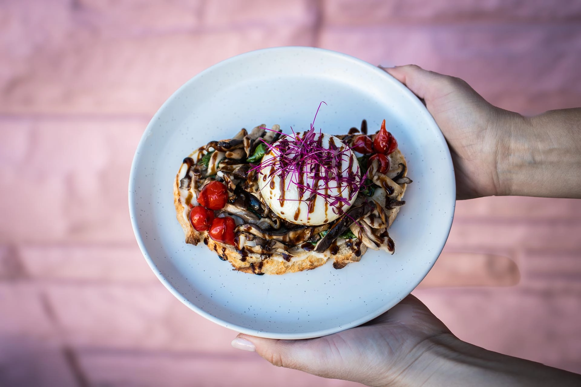 balsamic glaze dish on toast.